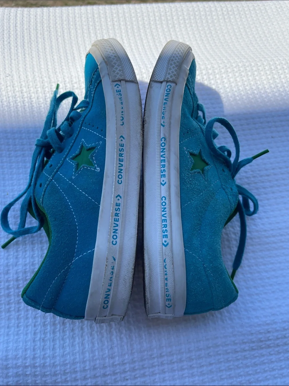 Converse Kids Teal Blue Suede Moccasins Size: 5 (23 cm) Leather